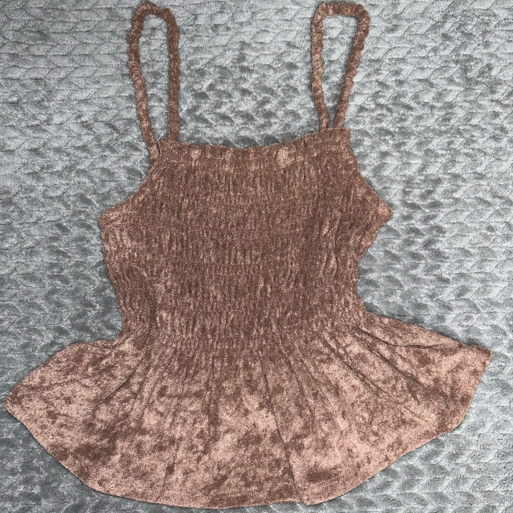 brown fuzzy top